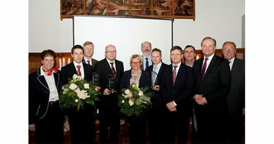 Die GewinnerInnen des Abends mit Schirmherr Detlef Gürth